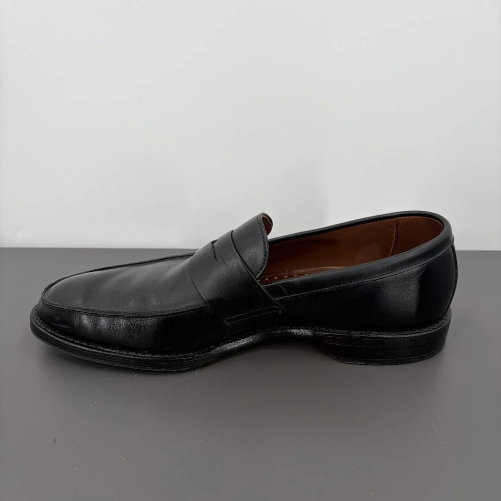 Brooks Brothers Black Leather Goodyear Welted Penny Loafers Men 9.5D Made in USA